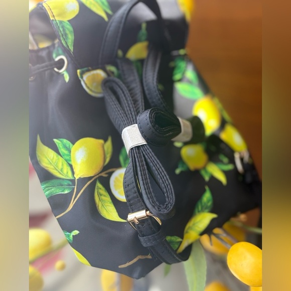 Icing Black Lemon Print Backpack - Picture 5 of 9